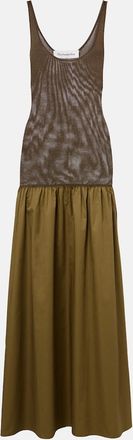 Frankie Shop Ilya cotton-trimmed maxi dress