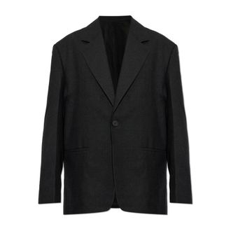 STUDIO NICHOLSON Jassen, Heren, Zwart, L, Katoen, Fenn Wool Blazer