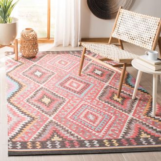 Safavieh Marbella Hand Made Area rug, Red / Gold Bohemian Style Non-Shedding