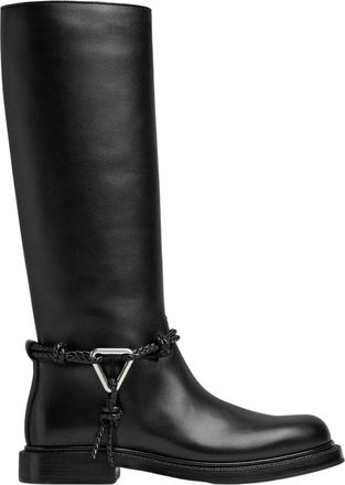 Bottega Veneta James Boot - Dames - Hoge Laarzen - Zwart - 39 EU - Leer - Schoenen