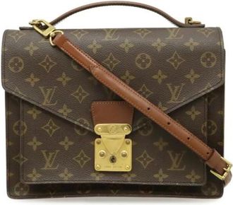 Louis Vuitton Pre-owned Monceau 28 Handbag - Dames - Vintage Handtas - Bruin - ONE Size - Vintage