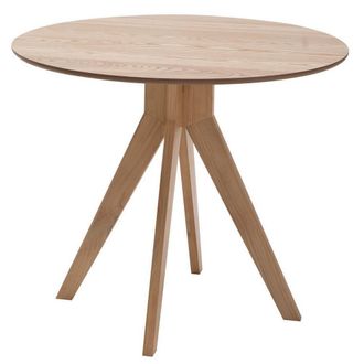 Nordlys Mesa de comedor redonda de 4 personas en madera oscura