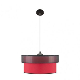Fabrilamp Lampada a sospensione felix rosso con paralume 1 luce Fabrilamp
