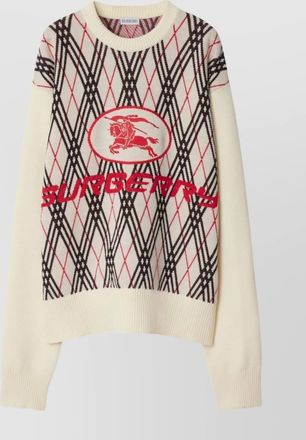 Burberry argyle pattern crew neck sweater
