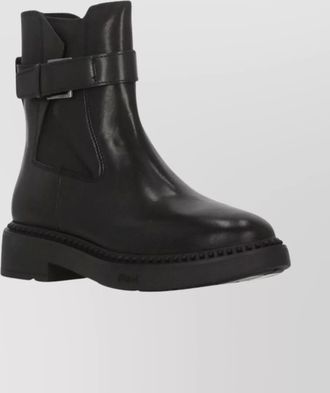 Ash leather chelsea ankle boots with block heel