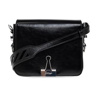 Off-white Schoudertas Binder - Dames - Tassen - Zwart - Maat: ONE Size Katoen