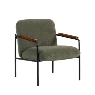 Klast Sill&oacute;n de lectura de poli&eacute;ster verde oscuro 69 cm x 82 cm