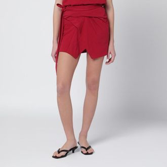 Isabel Marant Berenice cherry-coloured jersey miniskirt