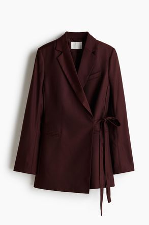 H&M Wickelblazer mit Bindedetail - Red