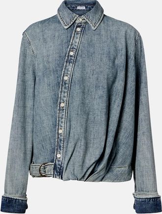 Loewe Draped belted denim shirt