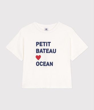 Petit Bateau T-shirt met tekst, Le Boxy