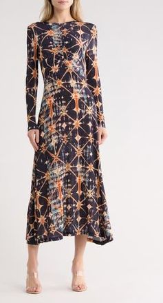 Ulla Johnson Naia Long Sleeve Ruched Midi Dress in Phoenix at Nordstrom Rack, Size X-Large
