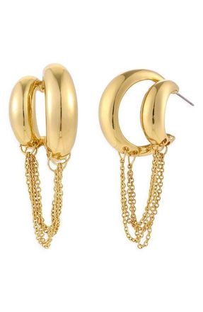 Petit Moments Mirage Chain Hoop Earrings in Gold at Nordstrom