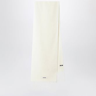 Jacquemus Ivory white mohair and alpaca Carro scarf