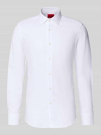 HUGO BOSS Slim Fit Businesshemd aus reiner Baumwolle Modell KENNO in Weiss, Gr&ouml;&szlig;e 38