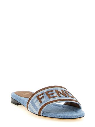 Fendi Roma Slide Sandal - Blue
