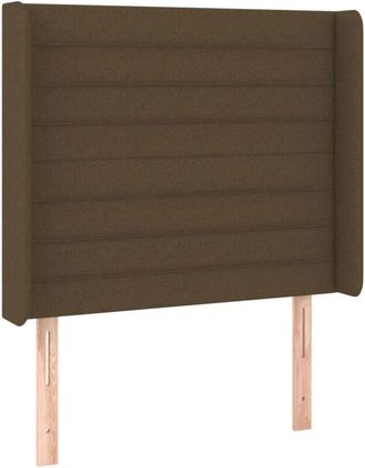 vidaXL Cabecero Con Led De Tela Marr&oacute;n Oscuro 83x16x118/128 Cm Vidaxl