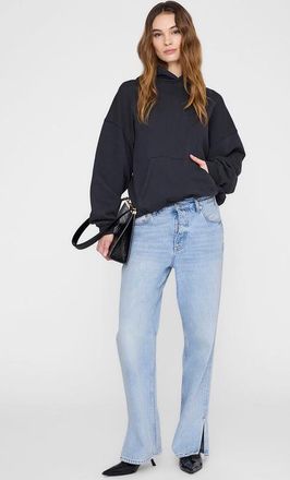 Anine Bing Harvey Stencil Sweatshirt in Vintage Black at Nordstrom, Size Xx-Small