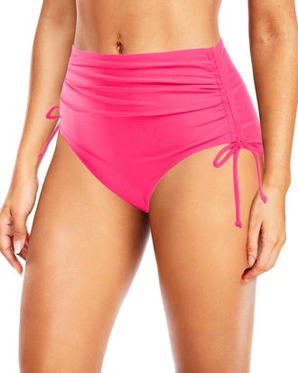 Holipick Women High Waisted Bikini Bottoms Full Coverage Swim Bottom Tummy Control Swimsuit Bottom, Pink, Medium