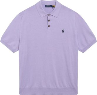 Polo Ralph Lauren Polo met geborduurd pony-motief - Heren - Polos - Paars - XL - Katoen - Tops