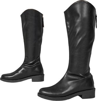 Generic Womens Simple Fashionable Back Zipper Boots Soft Sole Comfortable Long Boots