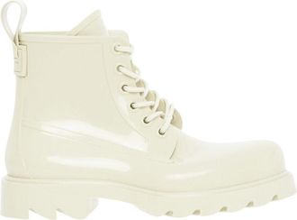 Bottega Veneta White Lace Up Boots
