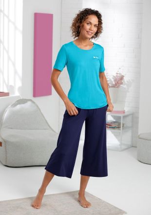 Feel Good T-Shirt FEEL GOOD Shirt, Damen, Gr. 36/38, t&uuml;rkis, 95% Viskose, 5% Elasthan, unifarben, Shirts T-Shirt