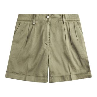 Fay Casual Shorts, female, Green, Size: W32 V201 Pantaloni