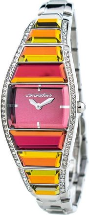 Chronotech Silver Stainless Steel Dress Womens Watch