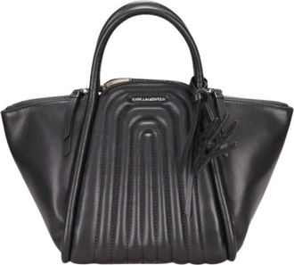 Karl Lagerfeld Dames, Tassen, Zwart, Maat: ONE Size Leer