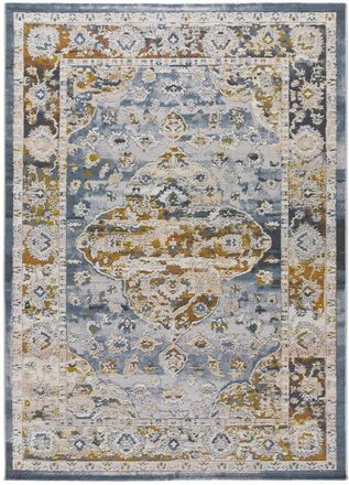 Atticgo Alfombra vintage azul/caldera/beige 154x230 cm
