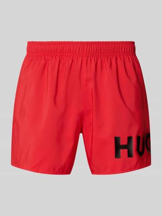 HUGO BOSS Badeshorts mit Label Print Modell MAKAI in Rot, Gr&ouml;&szlig;e XXL
