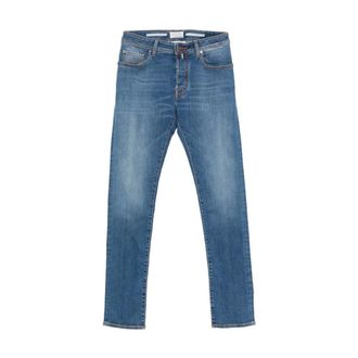 Jacob Cohen Slim-fit Jeans, male, Blue, Size: W33 Slim-fit Jeans