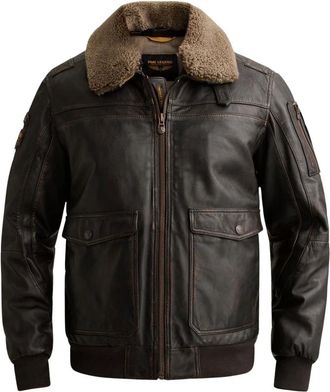 PME Legend Leren Bomberjack - Heren - Jassen - Bruin - Maat: M Leer