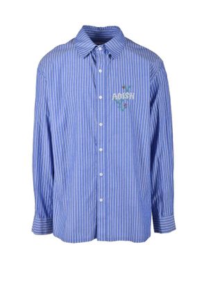 Adish Cotton Shirt - White/Blue