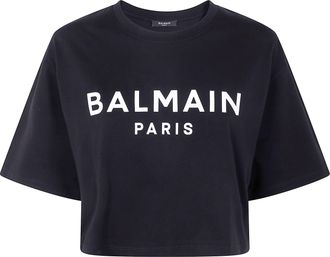 Balmain Balmain Printed Cropped T-Shirt