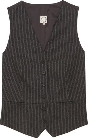 Ines De La Fressange Sanite Vest - Dames - Bodywarmers - Grijs - XS - Katoen - Jassen