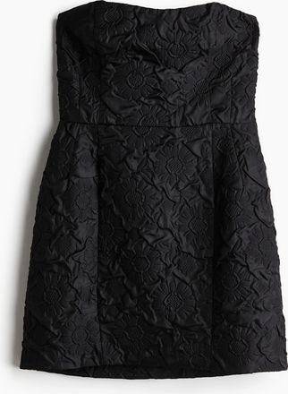 H&M Minikleid mit Struktur - Schwarz