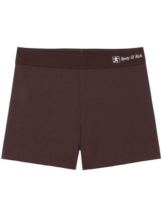 Sporty & Rich Shorts Runner Script - Marrone