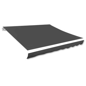 Berkfield Home Awning Top Sunshade Canvas Anthracite 450x300 cm in Black
