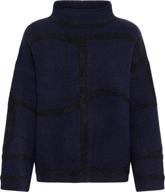 Soaked In Luxury SLSorea Mono Pullover - Dames - Coltruien - Blauw - XS - Wol - Truien & Vesten