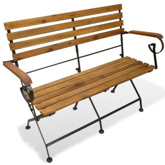 vidaXL Banco De Jard&iacute;n Plegable Madera Maciza De Acacia 112 Cm Vidaxl
