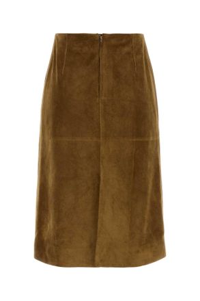 Jil Sander Suede Skirt - Brown