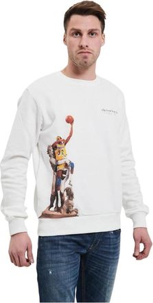 Throwback Stijlvolle Sweatshirt voor Mannen en Vrouwen - Heren - Sweatshirts - Wit - XS - Hoodies & sweatvesten