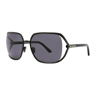 Tom Ford Sunglasses Square Semi Rim, Shiny Rose Gold Frame And Brown Lens Ft109228E