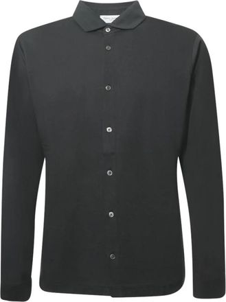 Balmain Lange mouwen katoenen shirt - Heren - Casual Overhemden - Zwart - XL - Katoen - Overhemden