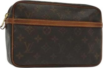 Louis Vuitton Pre-owned Canvas clutches - Dames - Vintage Clutch - Bruin - ONE Size - Leer - Vintage