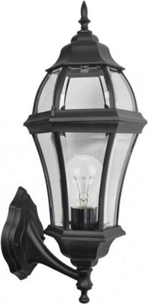 Fabrilamp Fabrilamp - Aplique Exterior Aluminio Becrux 1xe27 Negro Ip44 59,5x25x26 Cm