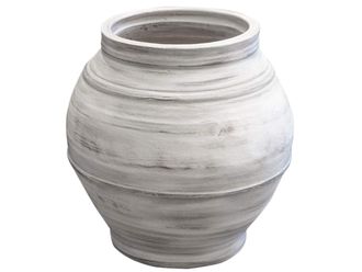 Schubiger M&ouml;bel Vase Amphore Grau H: 38 cm