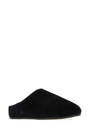 UGG Womens Black Suede Elea Slippers Flat Shoes